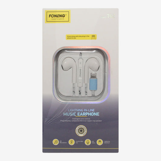 Foneng T62 lightning in-line Music Earphone